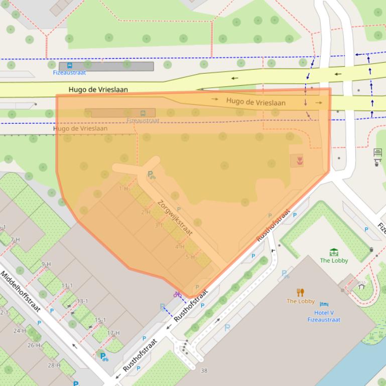 Kaart van postcodegebied 1097NL.