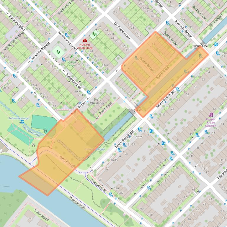 Kaart van postcodegebied 1097NN.