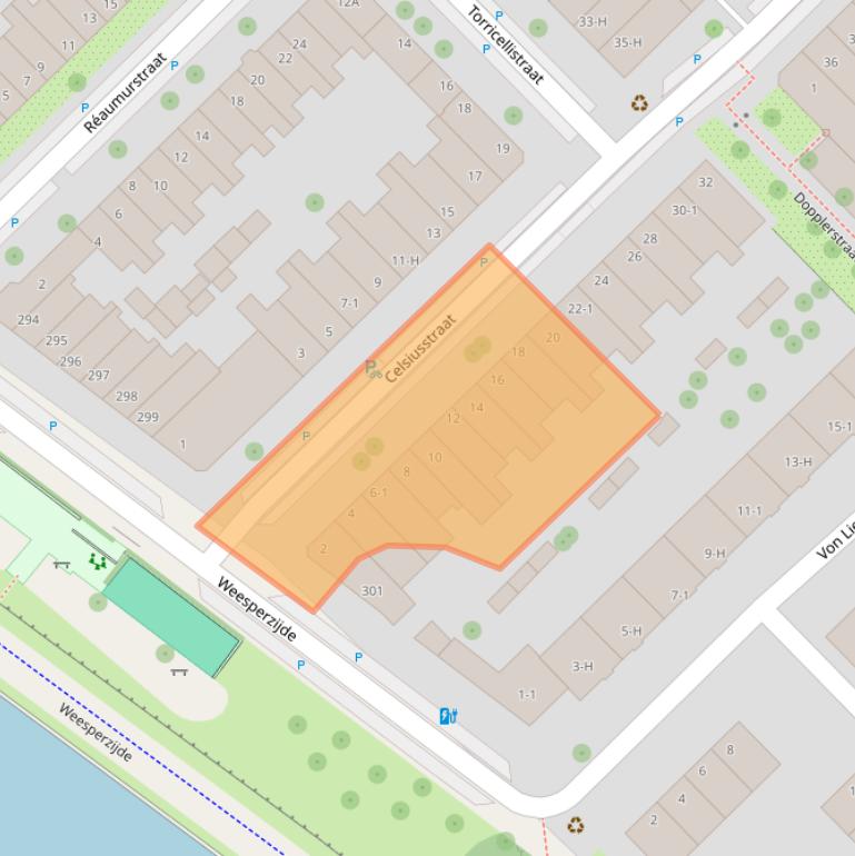 Kaart van postcodegebied 1097PE.