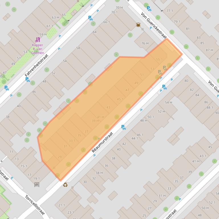 Kaart van postcodegebied 1097RE.