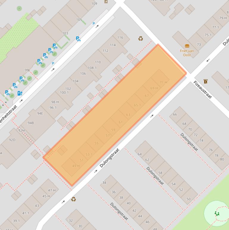 Kaart van postcodegebied 1097RW.