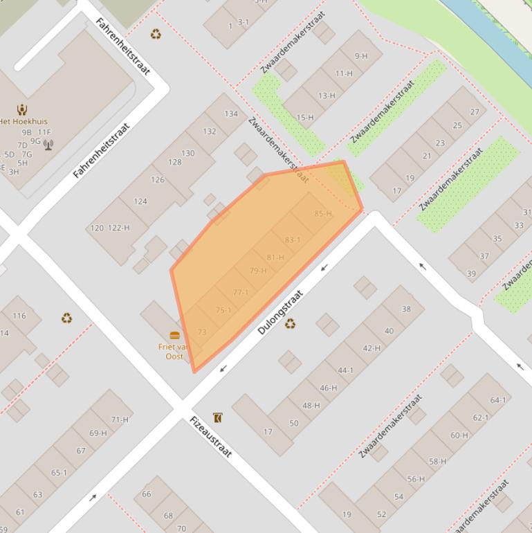 Kaart van postcodegebied 1097RX.