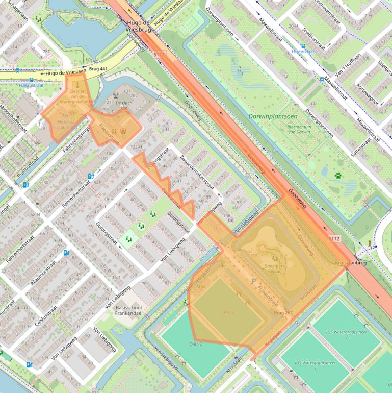 Kaart van postcodegebied 1097SC.