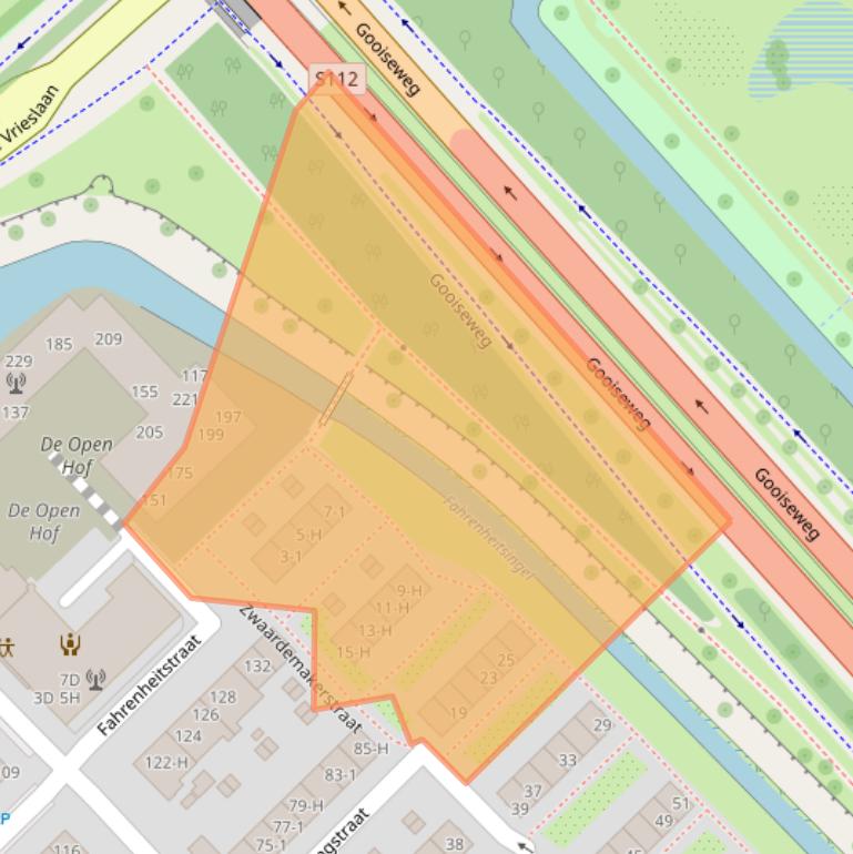 Kaart van postcodegebied 1097SE.