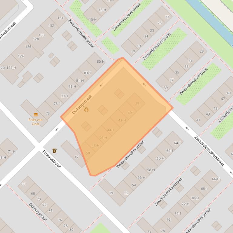 Kaart van postcodegebied 1097SJ.