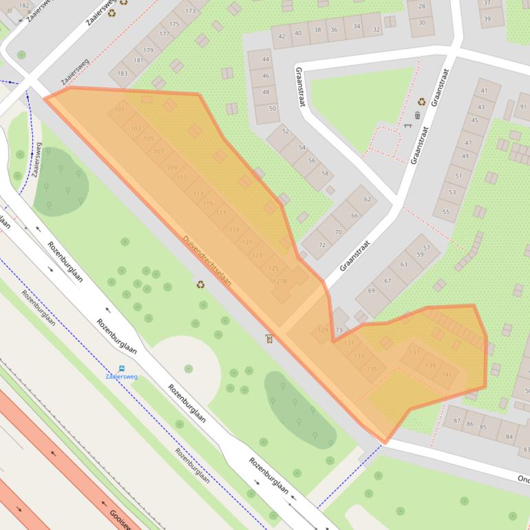 Kaart van postcodegebied 1097TE.