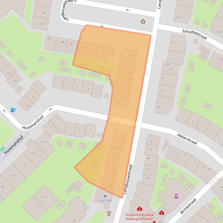 Kaart van postcodegebied 1097TR.