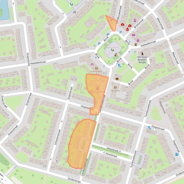 Kaart van postcodegebied 1097TS.