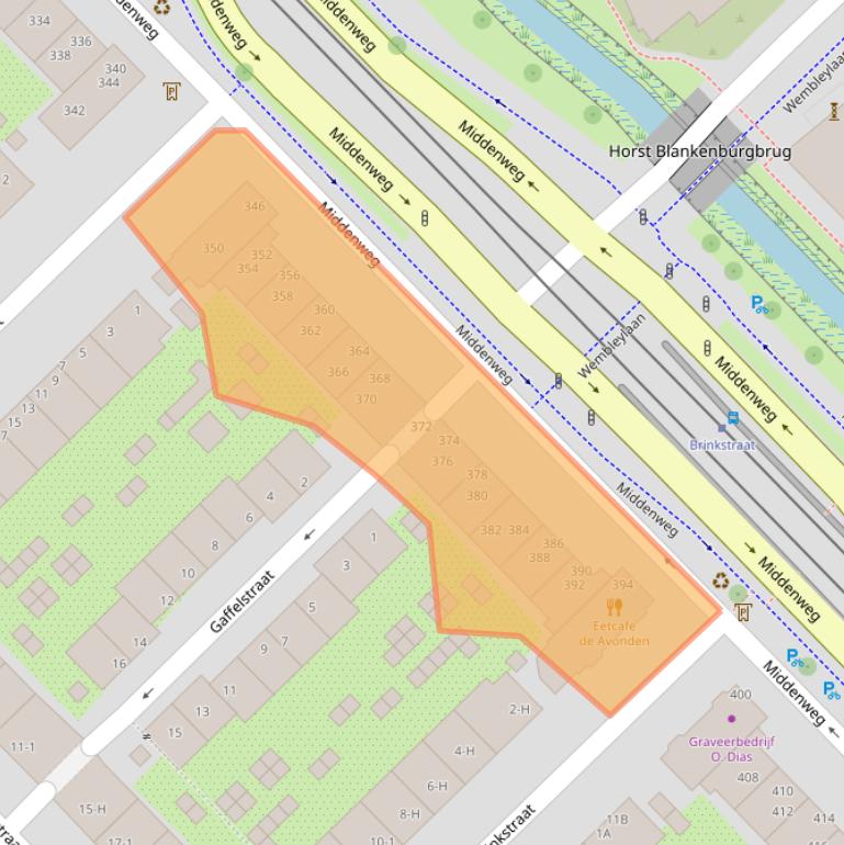 Kaart van postcodegebied 1097VA.