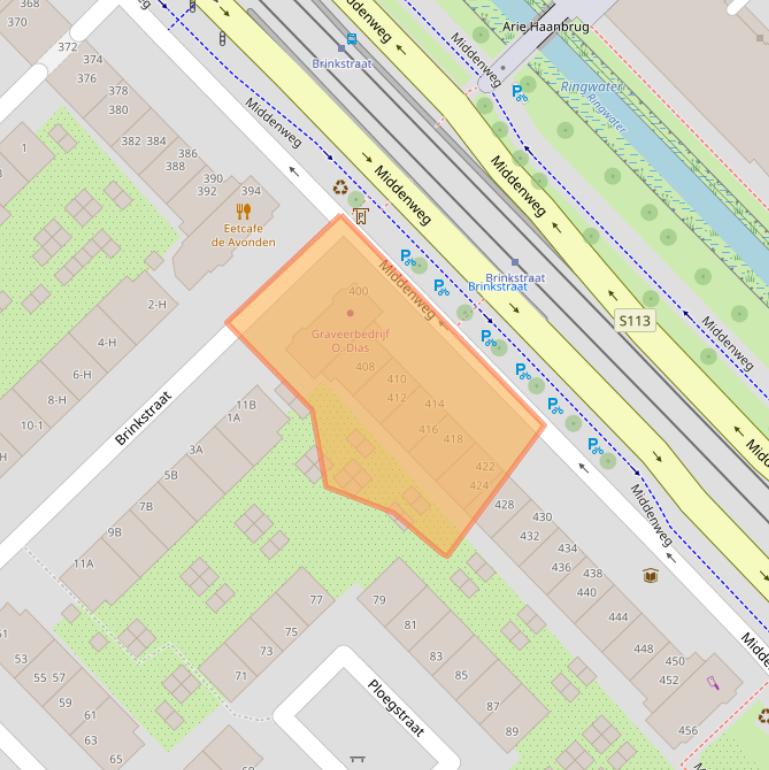 Kaart van postcodegebied 1097VB.