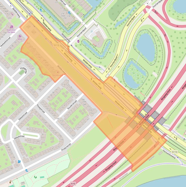 Kaart van postcodegebied 1097VD.