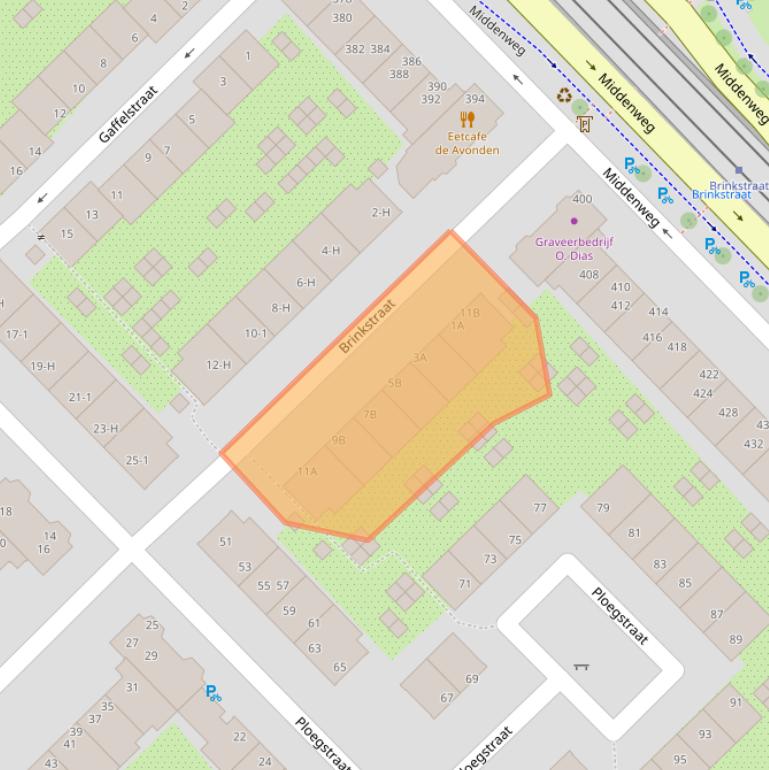 Kaart van postcodegebied 1097VG.