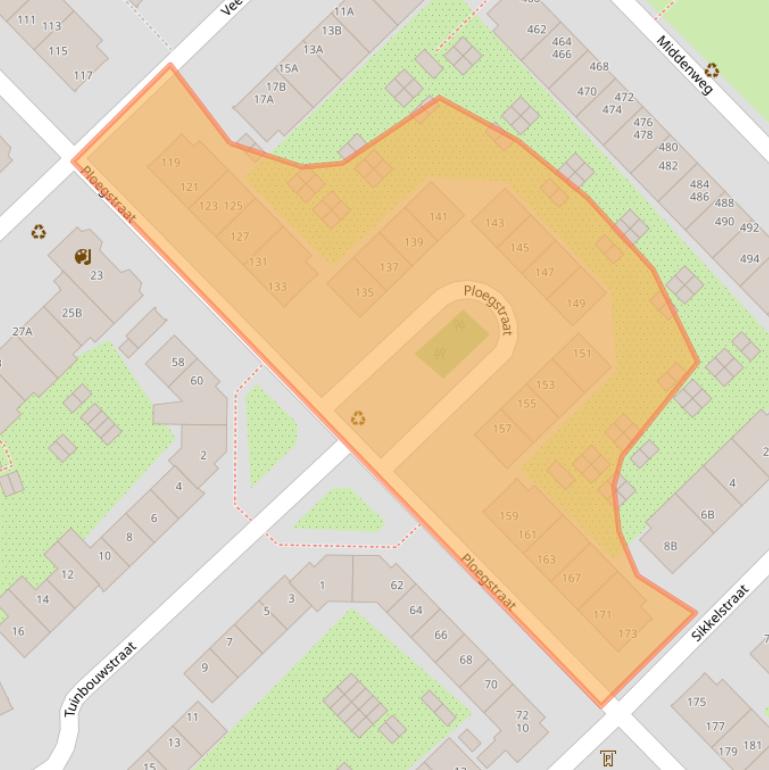Kaart van postcodegebied 1097WD.