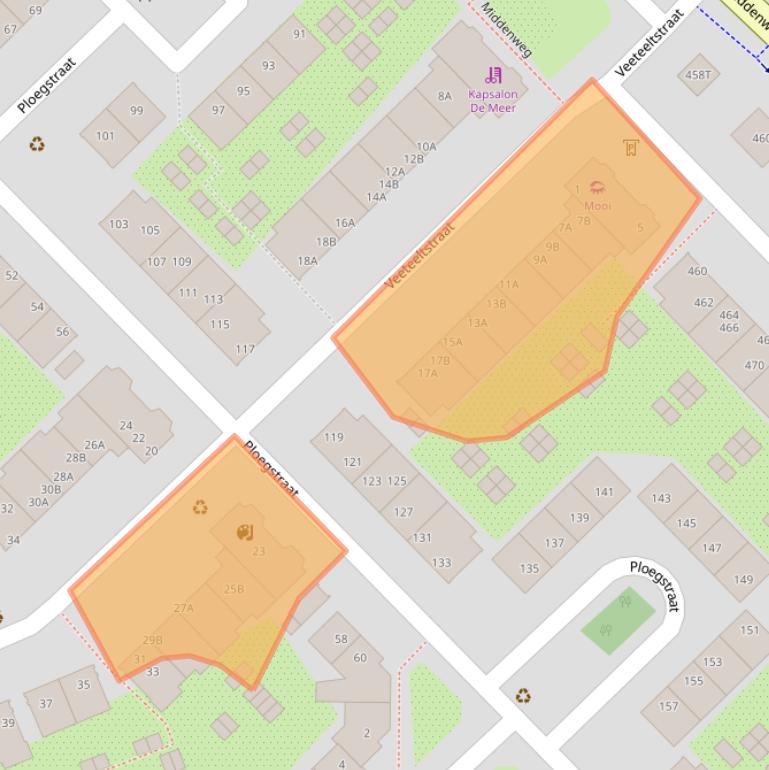 Kaart van postcodegebied 1097WL.