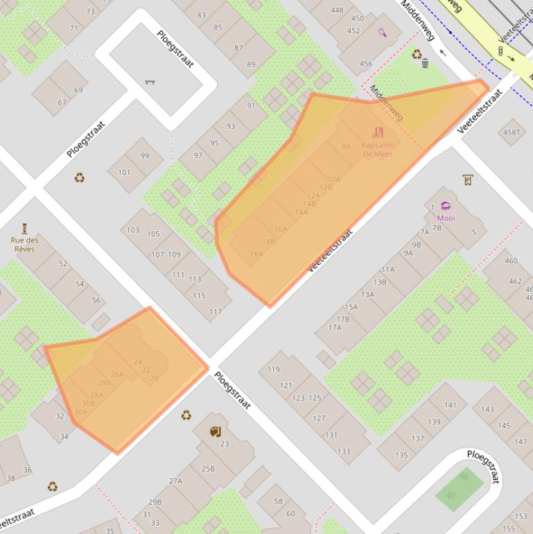 Kaart van postcodegebied 1097WV.