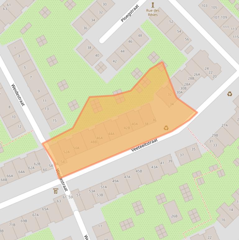 Kaart van postcodegebied 1097WX.
