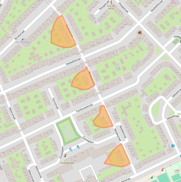 Kaart van postcodegebied 1097XJ.