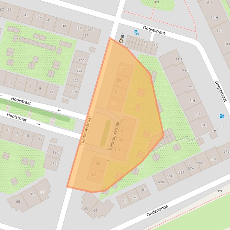 Kaart van postcodegebied 1097XT.