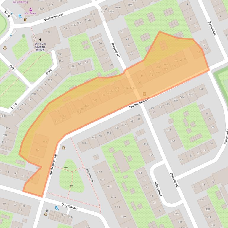 Kaart van postcodegebied 1097ZA.