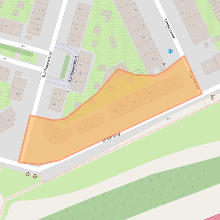 Kaart van postcodegebied 1097ZN.