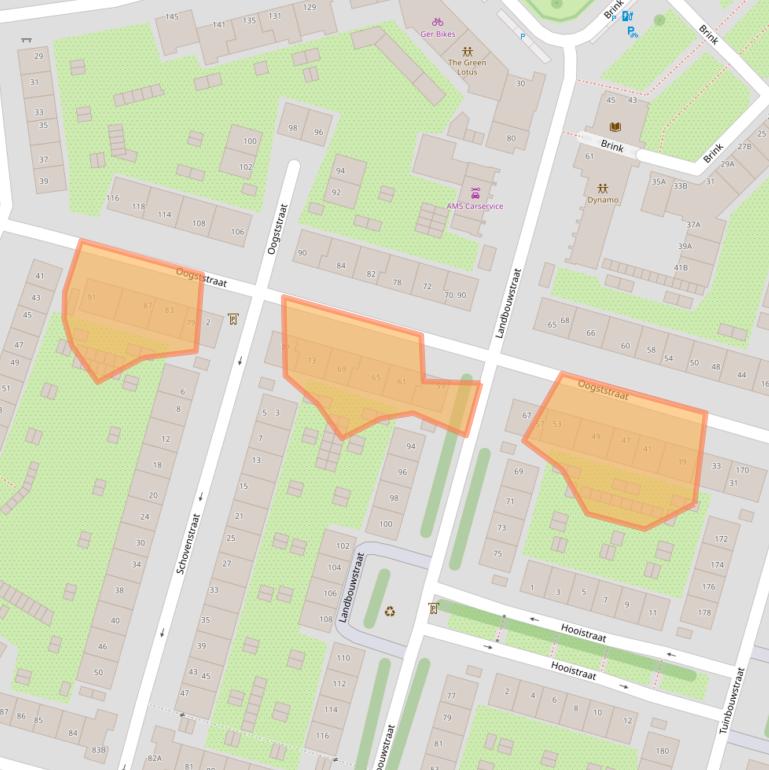 Kaart van postcodegebied 1097ZS.