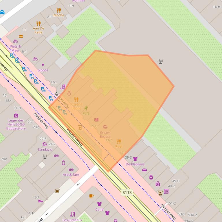Kaart van postcodegebied 1098AB.