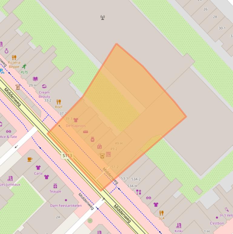 Kaart van postcodegebied 1098AC.