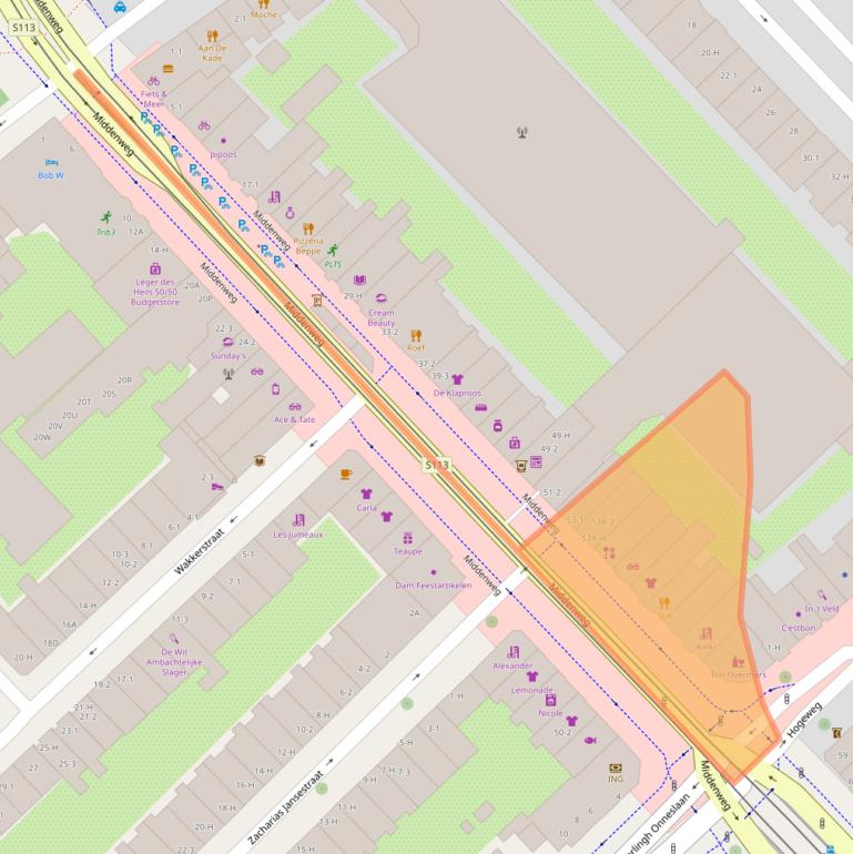 Kaart van postcodegebied 1098AD.