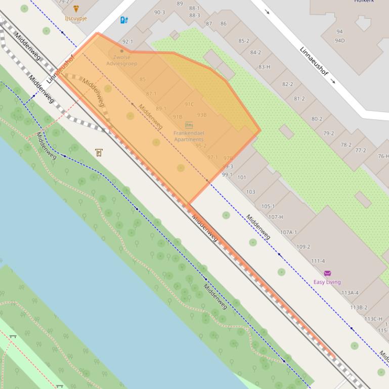 Kaart van postcodegebied 1098AG.