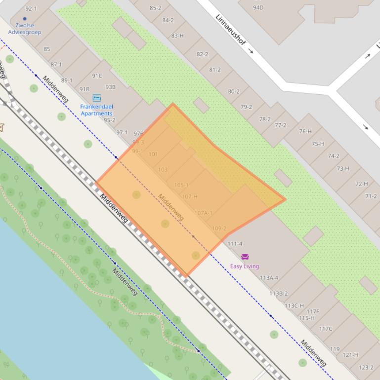 Kaart van postcodegebied 1098AH.