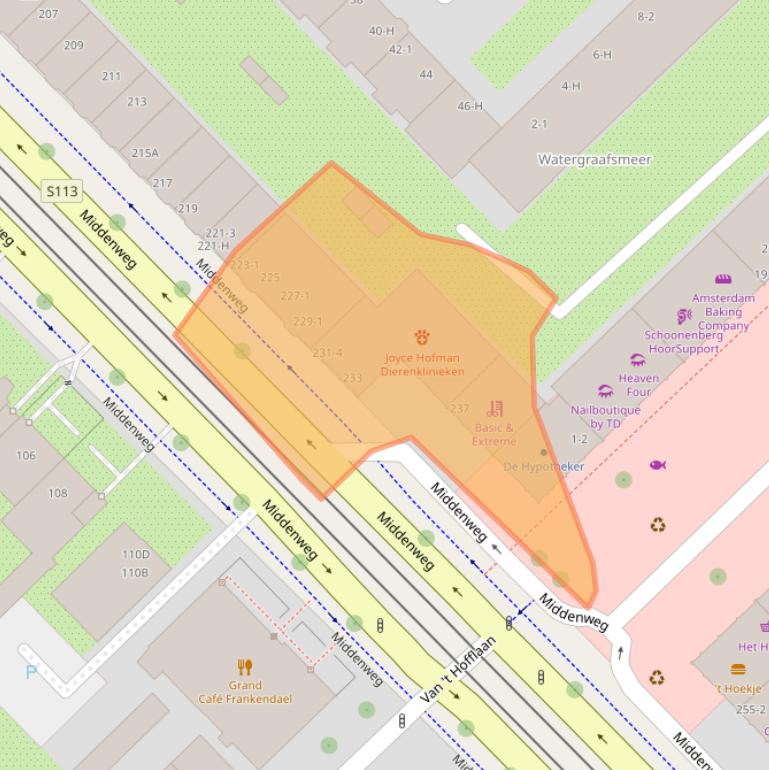 Kaart van postcodegebied 1098AP.