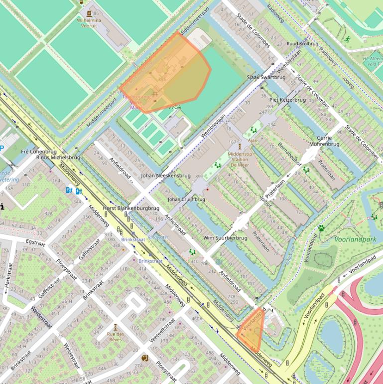 Kaart van postcodegebied 1098AV.