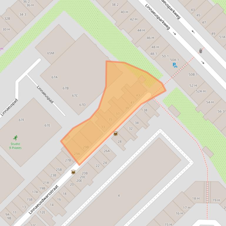 Kaart van postcodegebied 1098AZ.