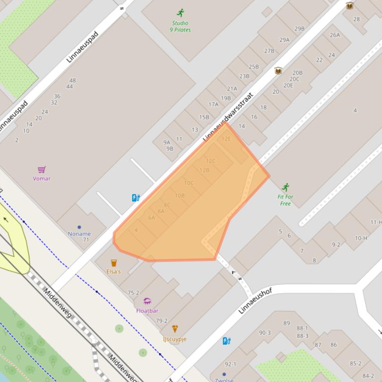 Kaart van postcodegebied 1098BA.