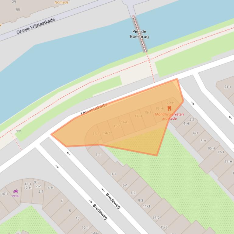 Kaart van postcodegebied 1098BE.