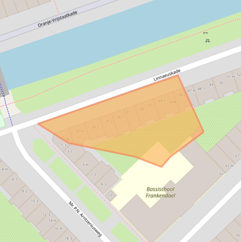 Kaart van postcodegebied 1098BJ.