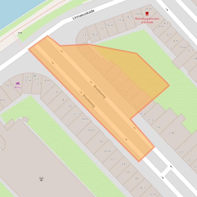 Kaart van postcodegebied 1098BL.