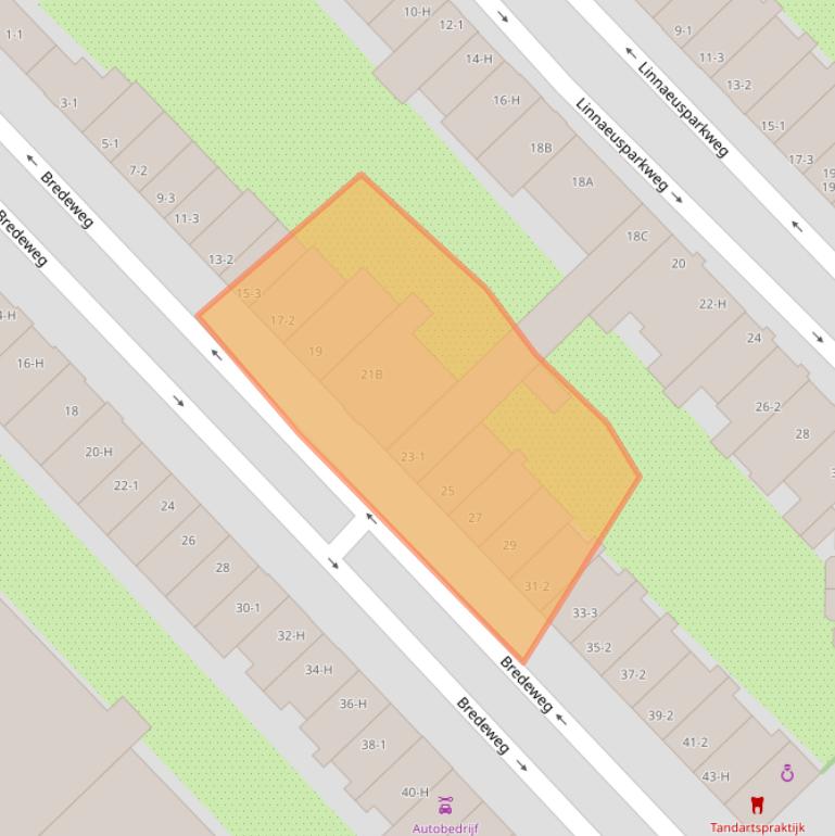 Kaart van postcodegebied 1098BM.