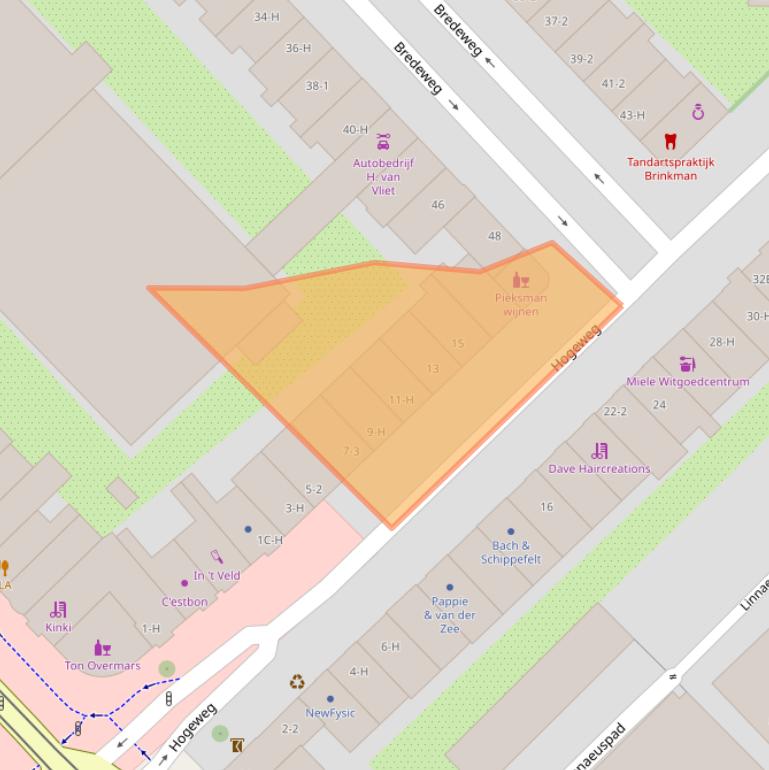 Kaart van postcodegebied 1098BV.