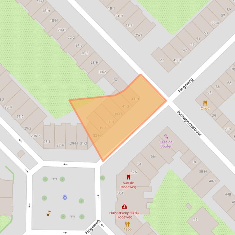 Kaart van postcodegebied 1098BX.