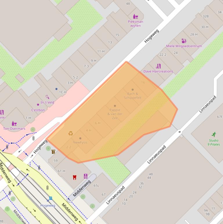 Kaart van postcodegebied 1098CB.