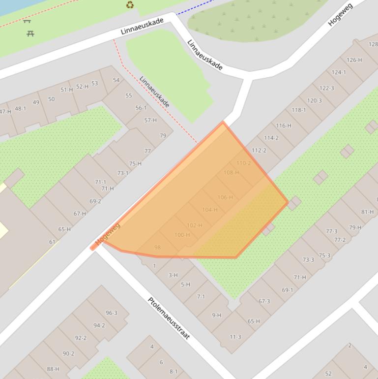 Kaart van postcodegebied 1098CJ.