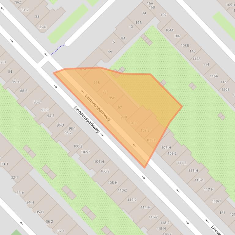 Kaart van postcodegebied 1098CT.