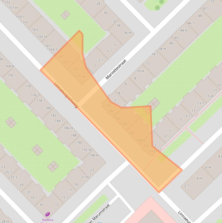 Kaart van postcodegebied 1098CZ.