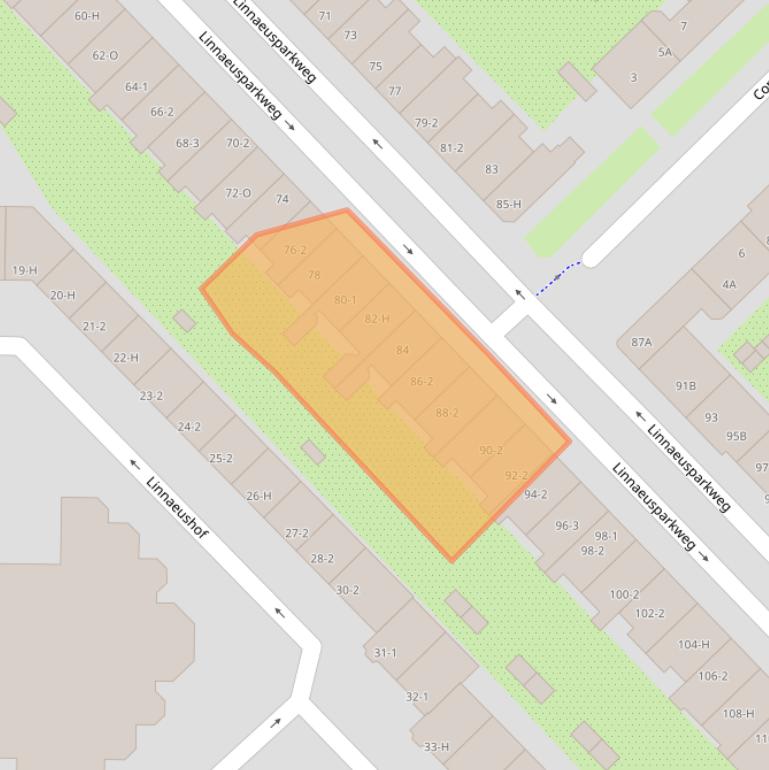 Kaart van postcodegebied 1098EH.