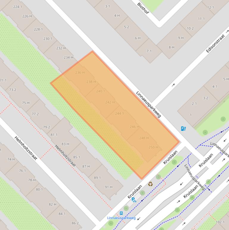 Kaart van postcodegebied 1098ES.