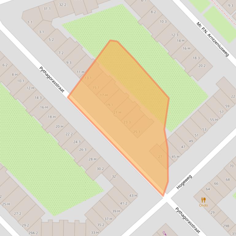 Kaart van postcodegebied 1098EV.