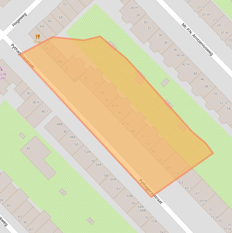 Kaart van postcodegebied 1098EW.