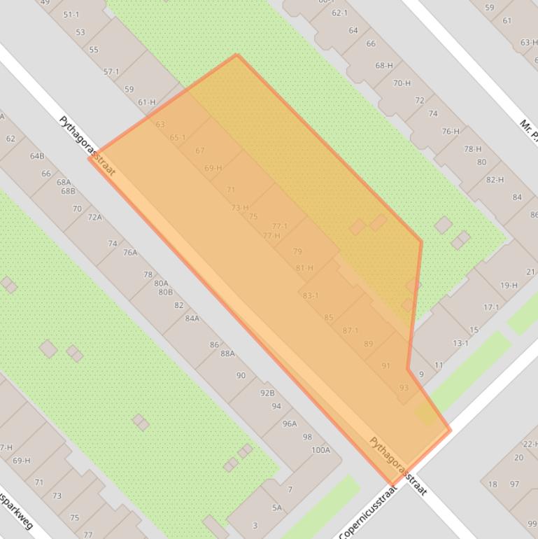 Kaart van postcodegebied 1098EX.