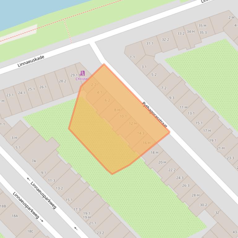 Kaart van postcodegebied 1098GB.